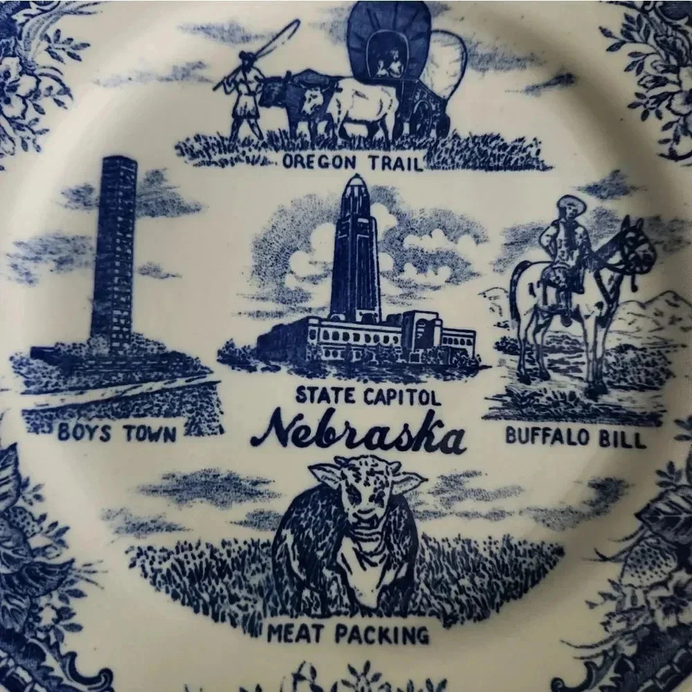 NEBRASKA Porcelain Plate - Picture 5 of 6